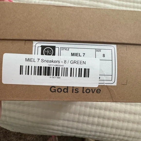 Maker’s MIEL White Sneakers with Red and Green Stripe - Picture 4 of 4